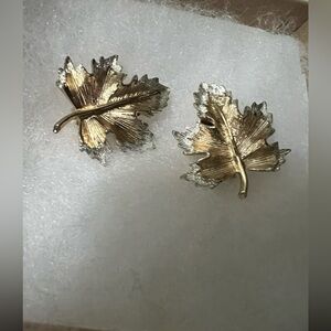 Sarah Coventry Silver and Gold Clip Earrings
